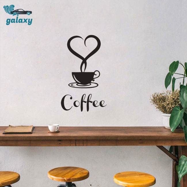 Galaxy Miếng Dán Tường Bằng Pvc Chống Dầu Chống Bẩn Họa Tiết Cốc Cà Phê Độc Đáo Trang Trí Nhà Cửa