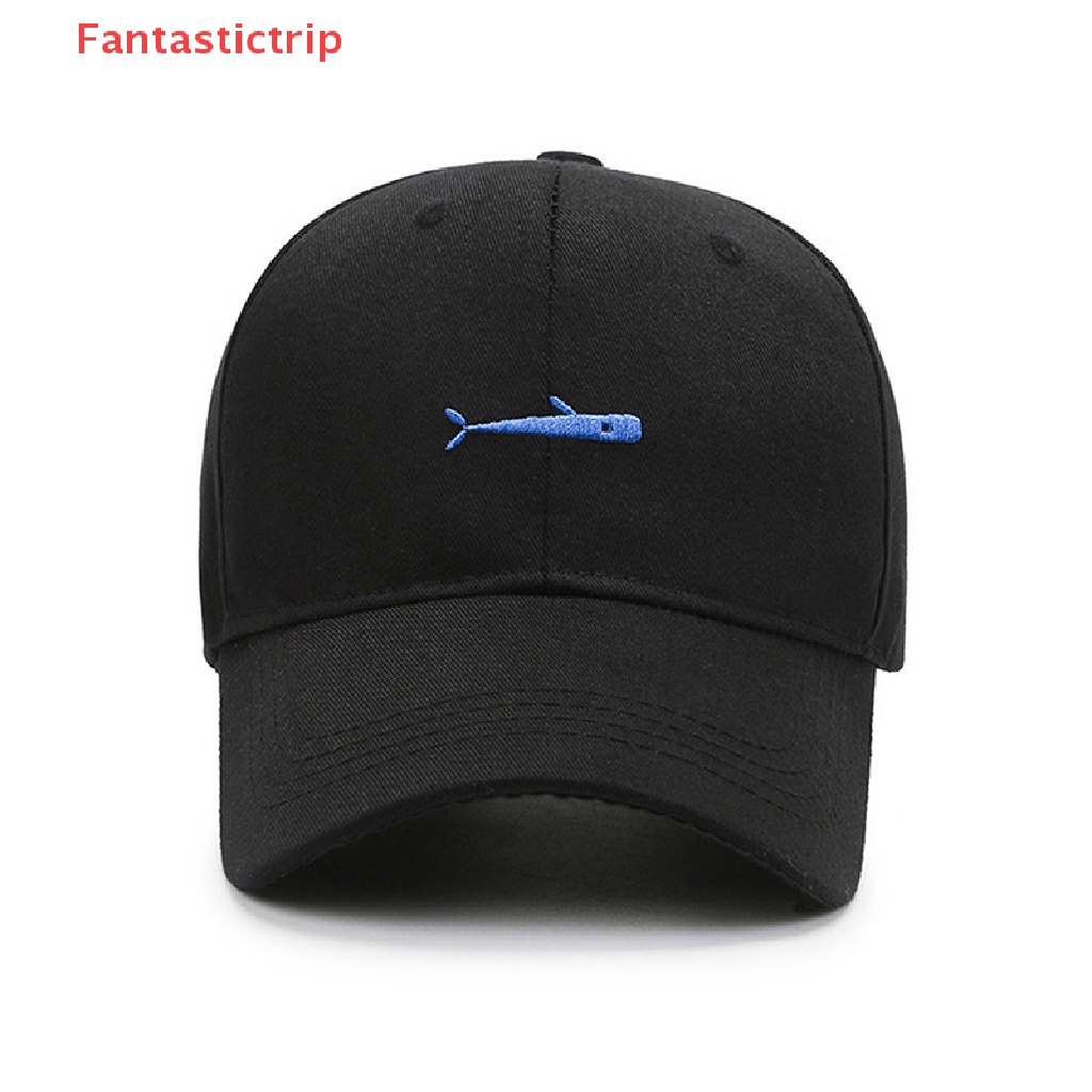 Mũ Lưỡi Trai Thêu Hình Cá Phong Cách Retro Thời Trang Mùa Hè Mới Cho Nam Nữ