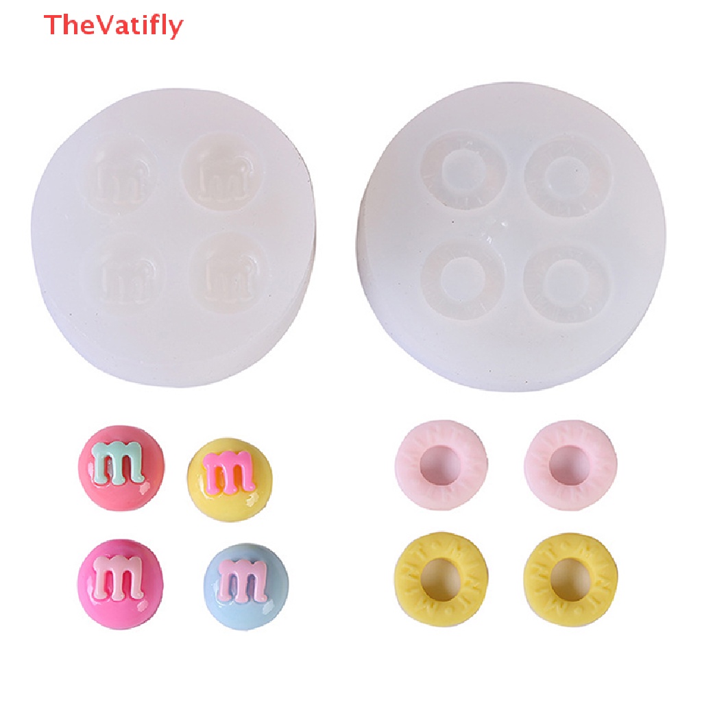 [Thevalifly] Khuôn Silicone Mini Làm Bánh Kẹo Tráng Miệng M Bean Trang Trí Bánh Kem HOT