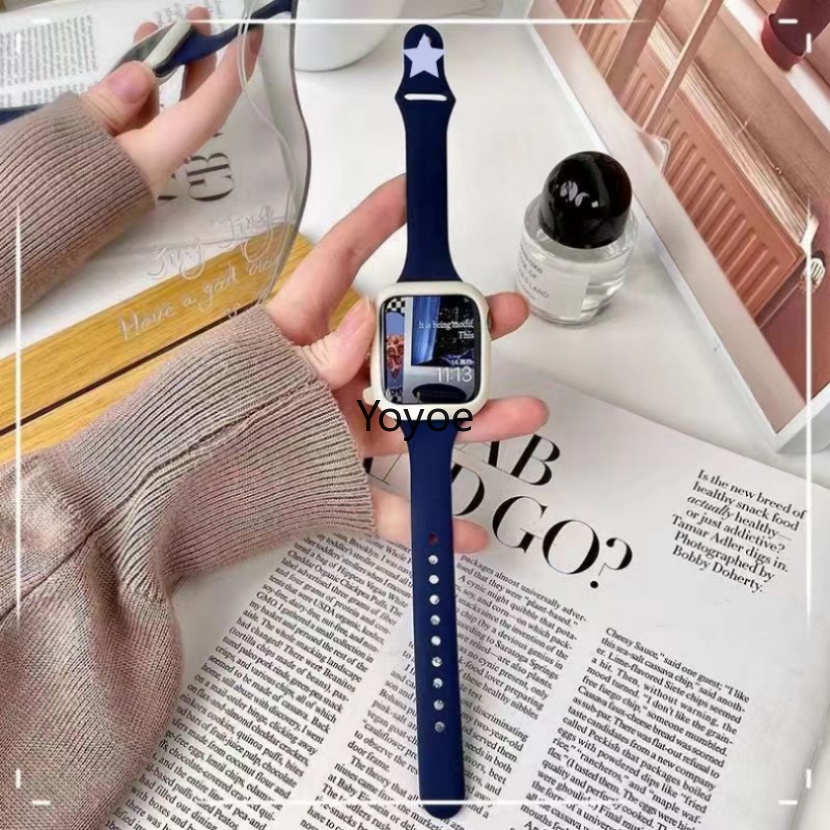 Dây Đeo Đồng Hồ Bằng Silicone 8 Ultra 49mm 38mm 40mm 41mm Cho iwatch Series 7 6 5 4 3 SE 2 1 42mm 44mm 45mm