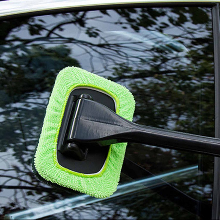Car Window Cleaner Windshield Windscreen Microfiber Car Wash Brush Long Handle