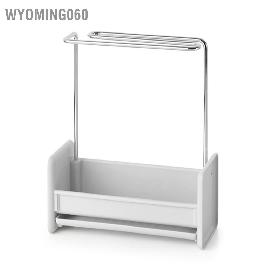Wyoming060 Bát đĩa Giá treo khăn bằng thép không gỉ PP Có thể tháo rời Đáy rỗng Móc rửa chén cho Nhà bếp Bọt biển Thép Len