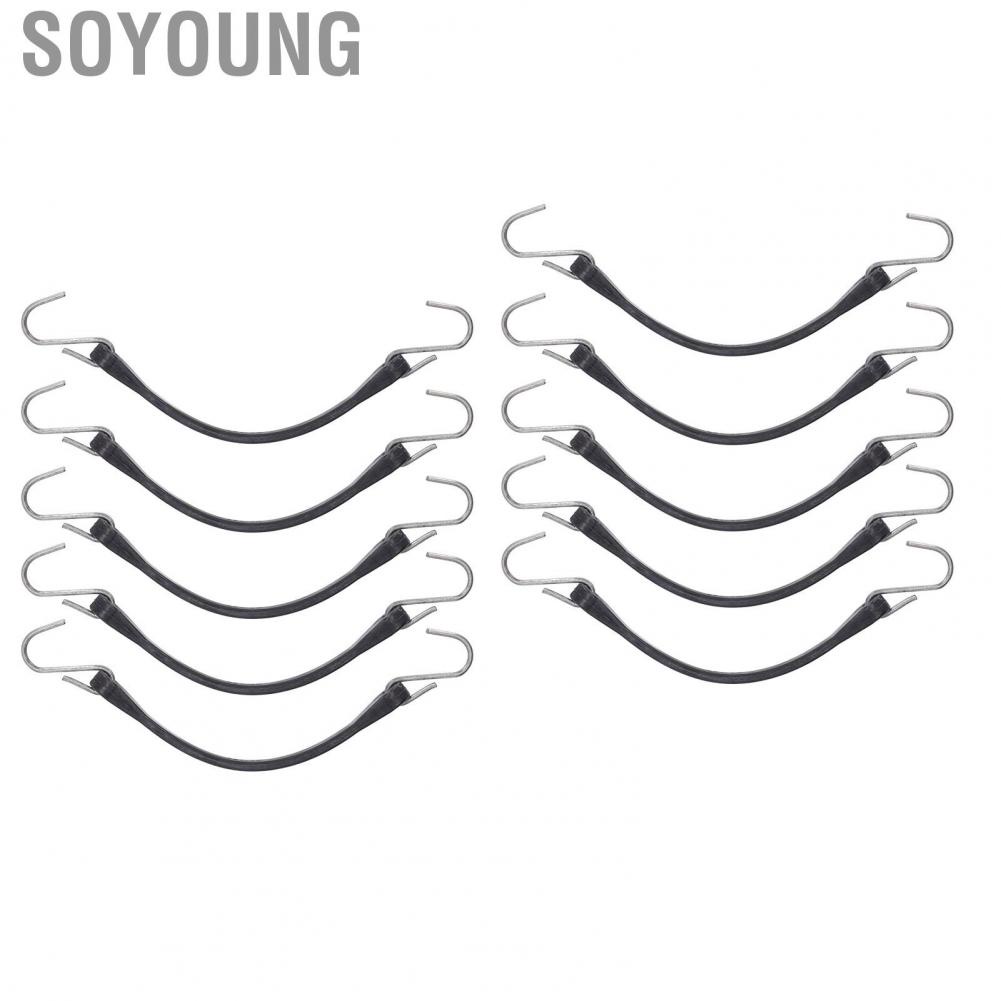 Soyoung Motorcycle Tie Downs  Trailer Tarp Straps Break Resistant 10in Rubber  for Camper