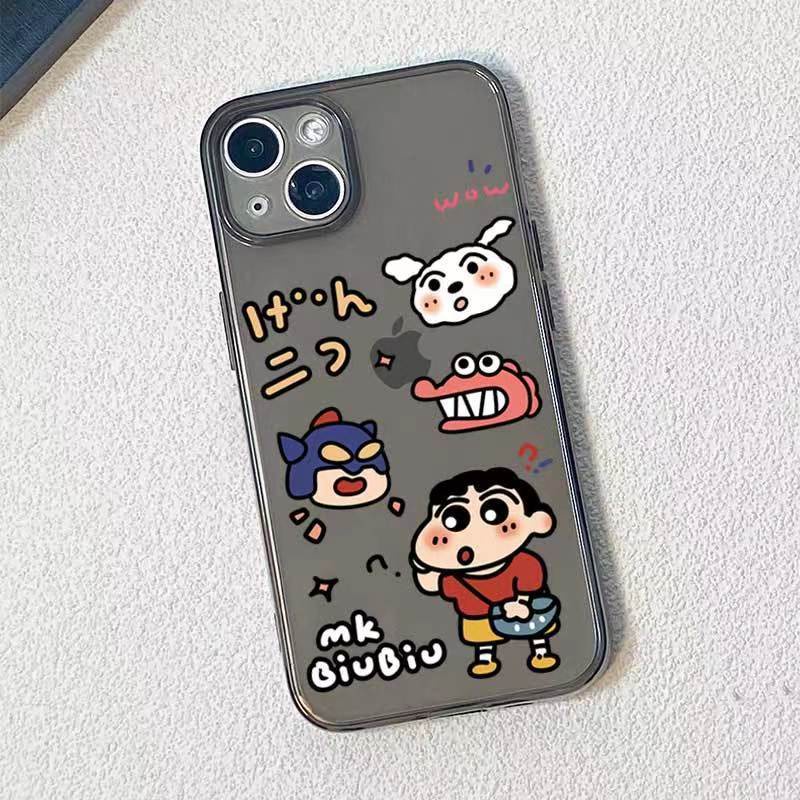✅Ốp Điện Thoại Trong Suốt In Hình Cậu Bé Bút Chì Shin-Chan Chống Bụi Bẩn Cho Iphone13 8 14 xr 1112 xs V4EX