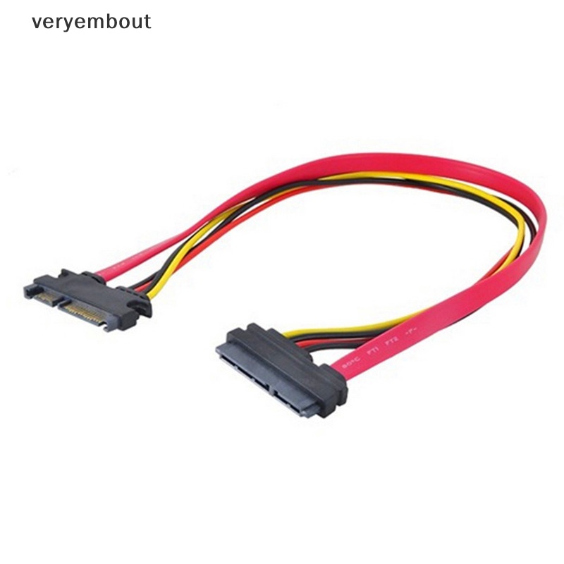 Dây Cáp Nối Dài 30cm 50cm 7 + 15 22Pin SATA 22 Pin SATA Cho 2.5 '' 3.5 '' HDD SSD n