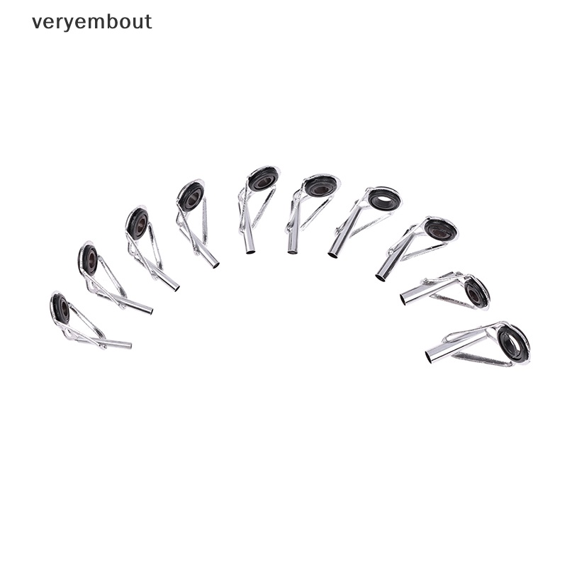 Set 8 Khuyên Bằng Thép Không Gỉ Gắn Cần Câu Cá Chuyên Dụng