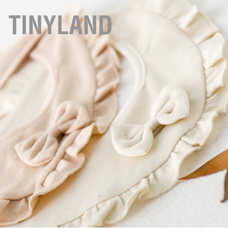 TinyLand Yếm Cho Bé Mềm Mại Nhẹ Nhàng 2 Lớp Cotton Sơ Sinh Unisex Trai Gái Mọc Răng Chảy Nước dãi
