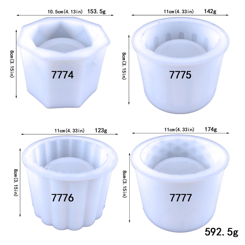 Khuôn Silicone Tạo Hình Làm Chậu Hoa Hình Vảy Cá / Vảy Cá Ba Chiều Diy