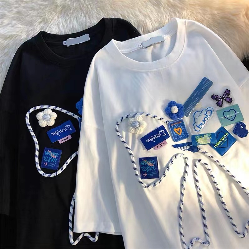 Áo Thun Cổ Tròn Dáng Rộng Phong Cách Thời Trang Đường Phố Cho Nam Giới