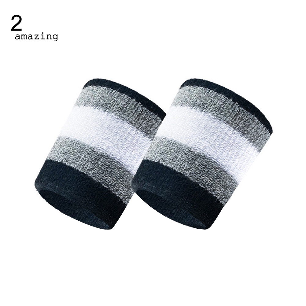 1 Cặp Băng Đeo Cổ Tay Hỗ Trợ Cổ Tay Họa Tiết Kẻ Sọc Dùng Khi Chơi Thể Thao