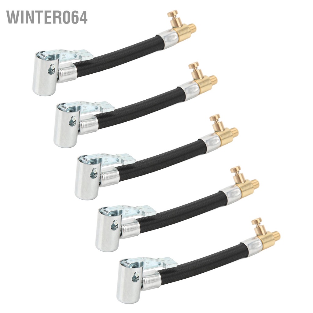 Winter064 Bộ 5 Máy Bơm Hơi Lốp Xe Ô Tô Vòi Lạm Phát Nhanh Đa Năng Không Khí Ống Nối Dài Cho Đạp