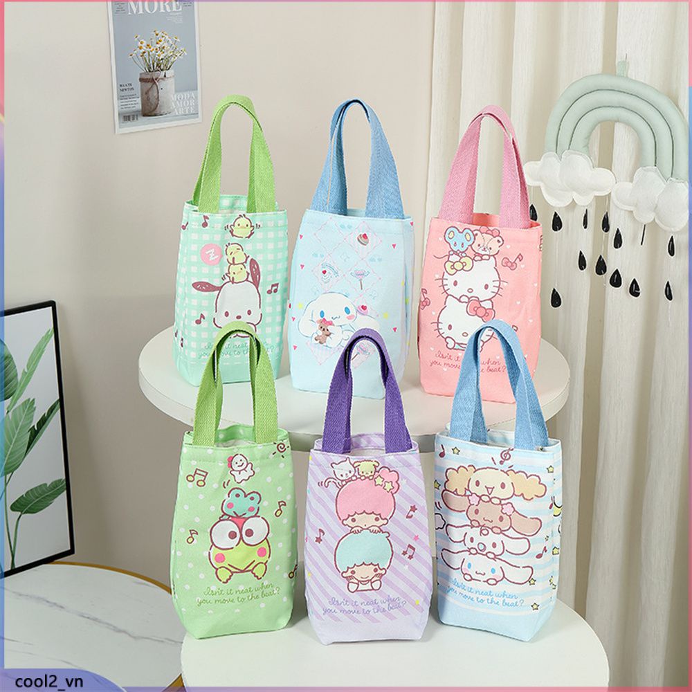 Túi Tote Bọc Ly Giữ Nhiệt Bằng Vải Bố Phong Cách Đơn Giản Túi Đựng Ly Trà Sữa Túi Xách Tay Túi Mini Túi Xô Túi Vải Bố Cho Bé Gái Túi Dù Bảo Vệ Ly Nước (Cool2.vn)
