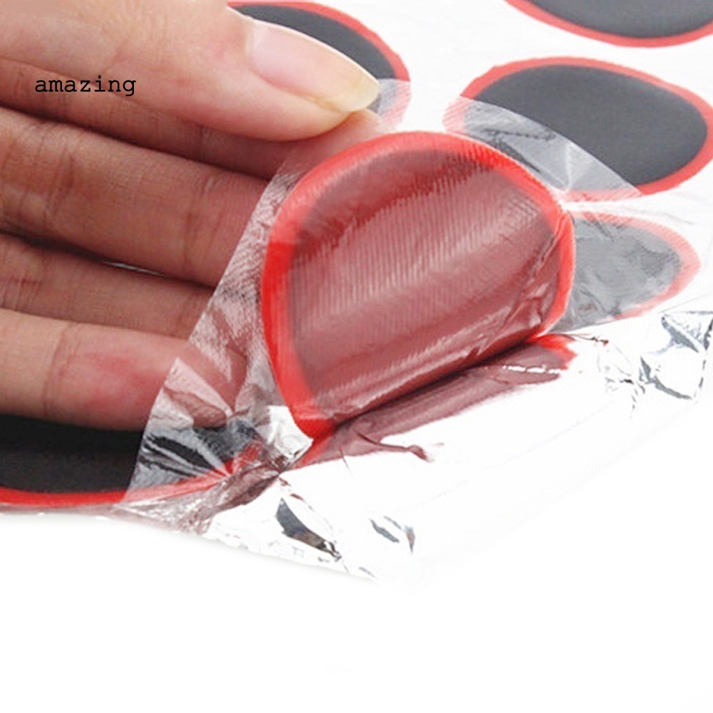Bộ 48 Miếng Vá Lốp Xe Đạp Hình Vuông / Tròn Bằng Cao Su Tiện Dụng