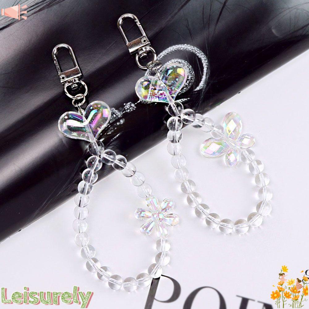 LEILY Cute Bear Keychain Butterfly Shape Key Chain Keychain Pendant|Beaded Bracelet Gift Key Chain Accessories Bag Pendant|Keyring Chain