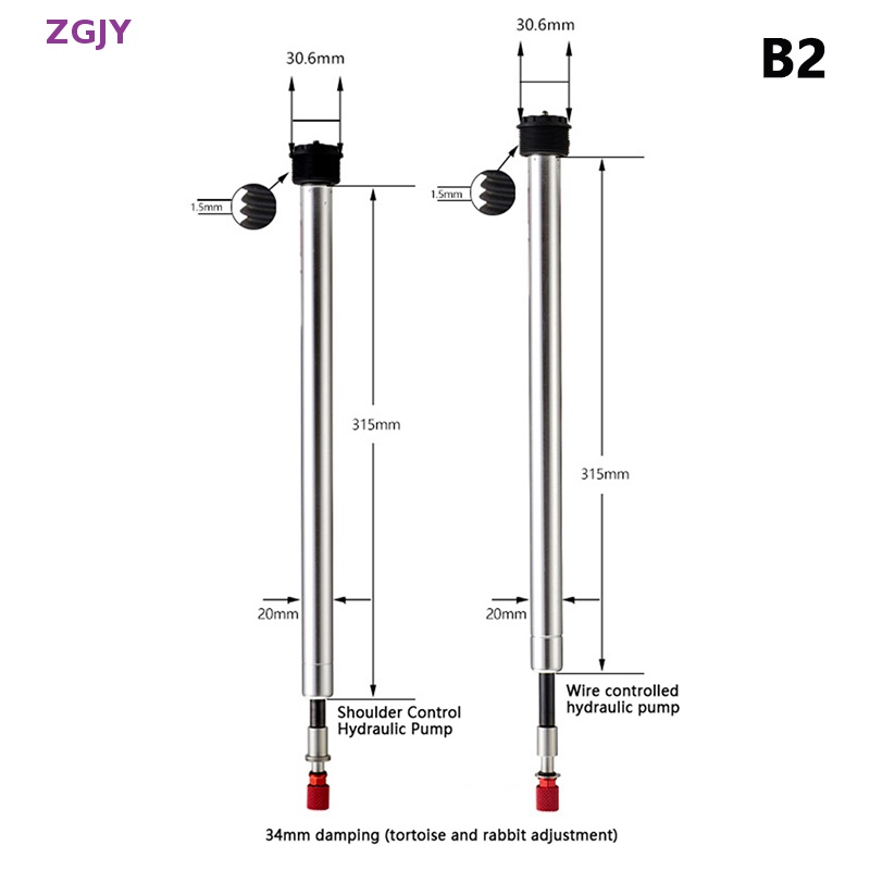 Phuộc Giảm Xóc 32 / 34mm Bằng Hợp Kim Thép Cho Xe Đạp Điều Khiển Từ Xa Mới