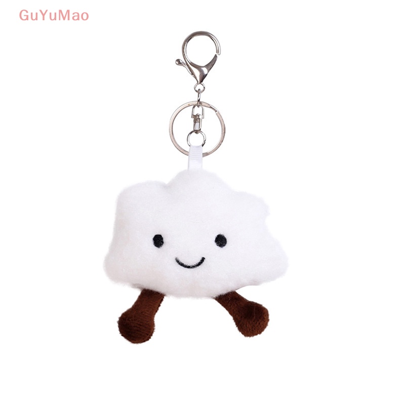 [cxGUYU] Móc Khóa Búp Bê Nhồi Bông Hình Đám Mây Trắng Dễ Thương Cho Cặp Đôi / Túi Xách PRTA