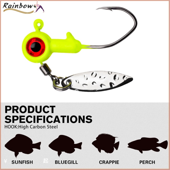 Set 25 / 50 Lưỡi Câu 3.5g1.75g 5 Màu Mắt Cá 3d Chất Lượng Cao