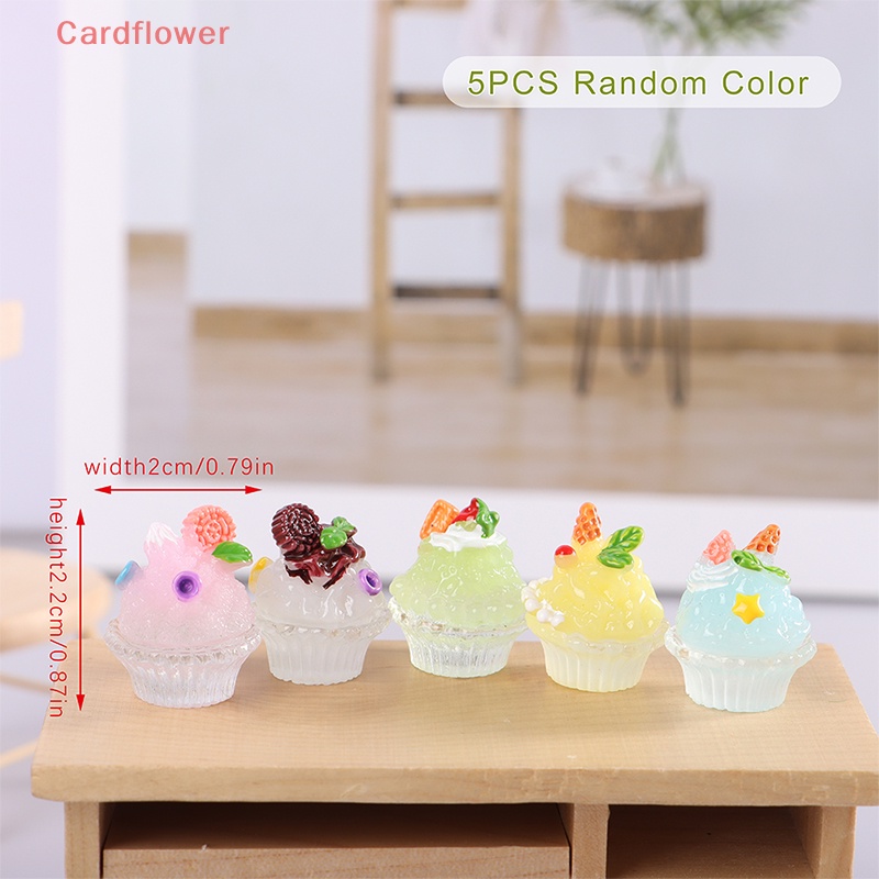 5 Ly Kem Đồ Ăn Tráng Miệng Mini Cho Nhà Búp Bê Mới