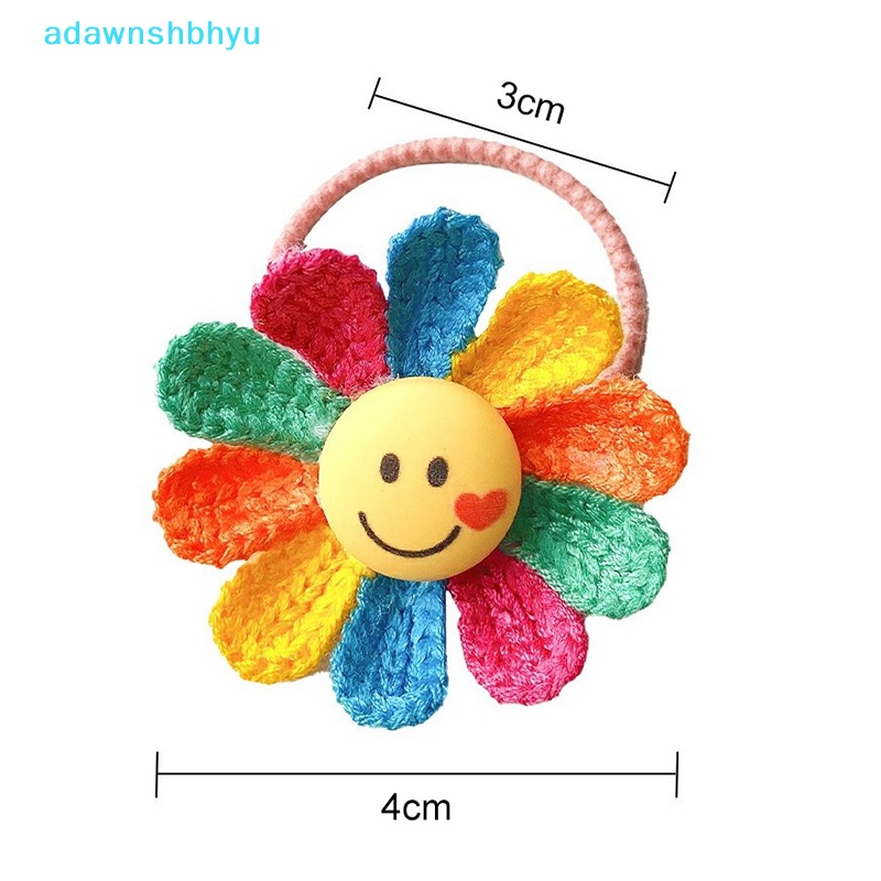 1 Cặp Kẹp Tóc Đan Len Hình Hoa Hướng Dương Mặt Cười Dễ Thương Cho Bé Gái VN