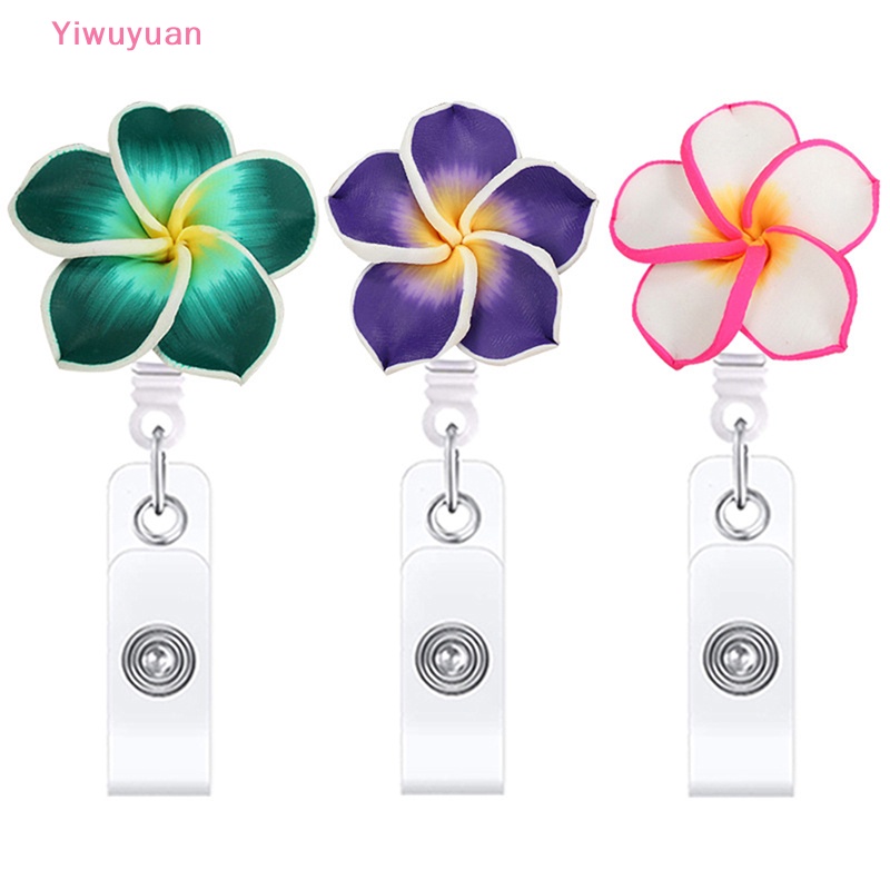 Kẹp Gắn Thẻ ID / Tên Hình Hoa Thu Gọn Được < Yiwuyuan > Mới