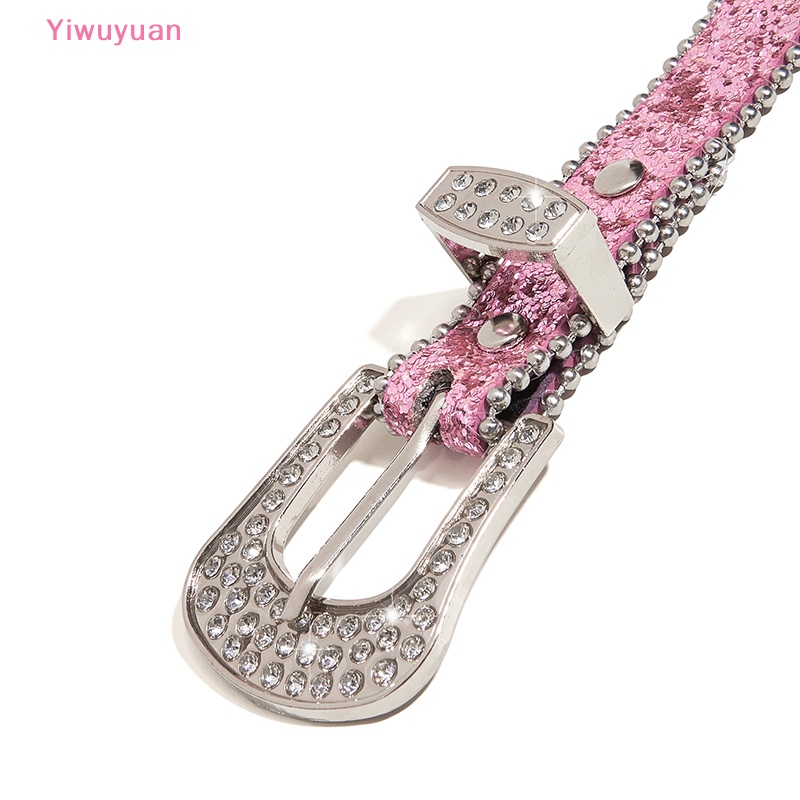 Thắt Lưng Da PU Đính Đá Phong Cách Cao Bồi Phương Tây Y2K Dành Cho Nữ