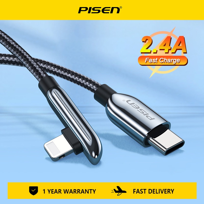 Cáp Sạc Nhanh Pisen PD 20W USB Type C Cho iPhone 14 13 Pro Xs Max