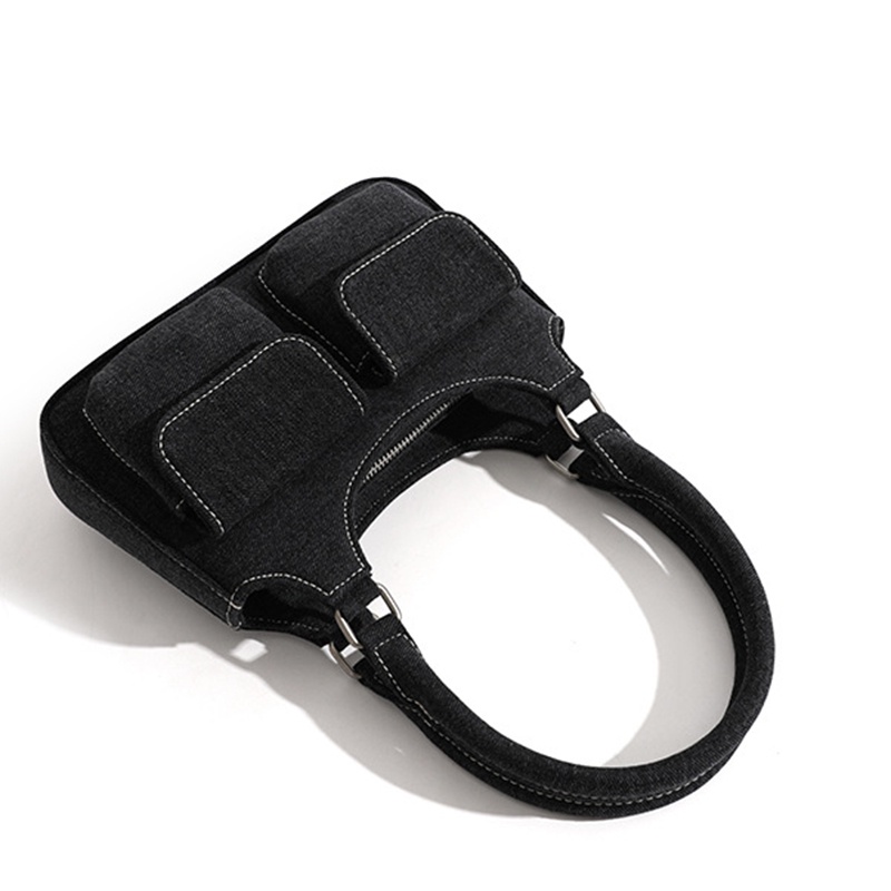 Túi Xách Vải canvas Màu Trơn Phong Cách Cổ Điển Thời Trang Cho Nữ