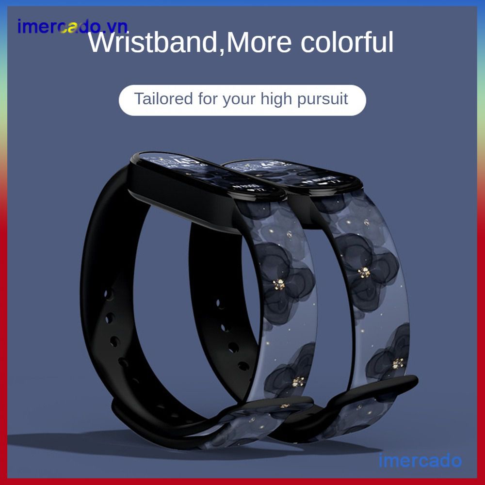 Dây Đeo Thay Thế Mềm Thoải Mái In Hình Ngôi Sao Hoạt Hình Cho Mi Band 5 / 6 / 7