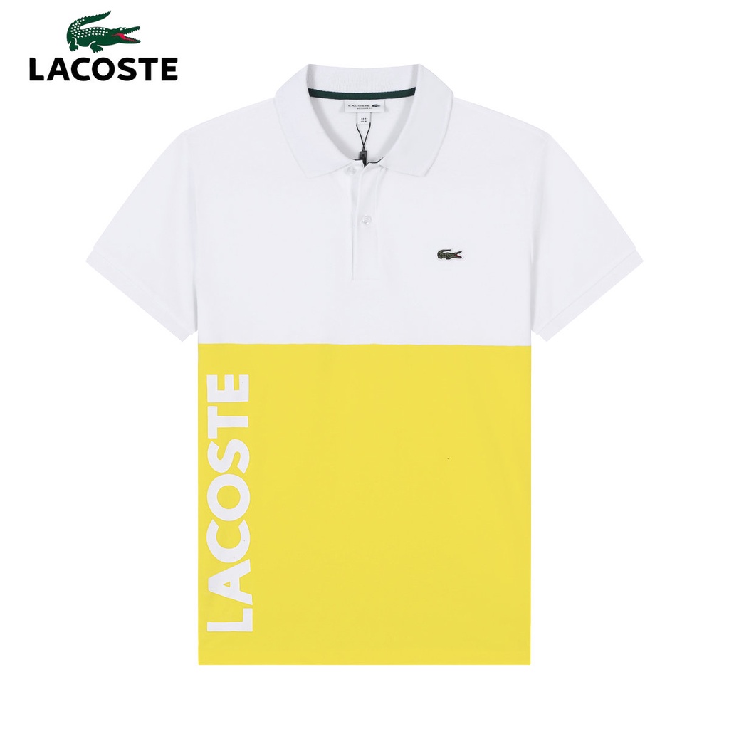 Áo Thun Polo Lacoste Tay Ngắn Màu Trơn Thời Trang Công Sở Cho Nam