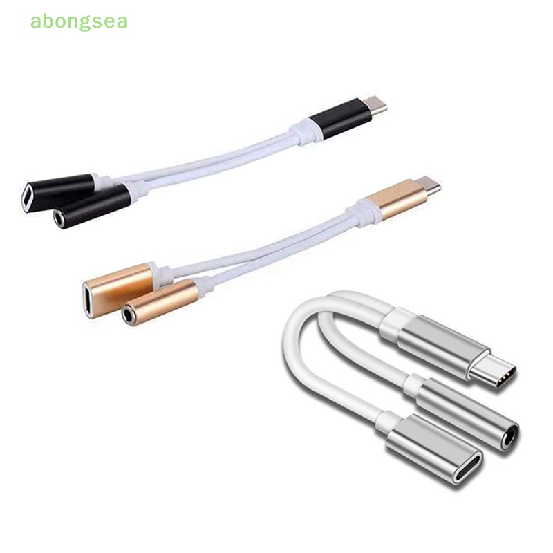 Dây Cáp Âm Thanh Chuyển Đổi 2 Trong 1 USB Type C Sang 3.5mm Cho Xiaomi Huawei Nice