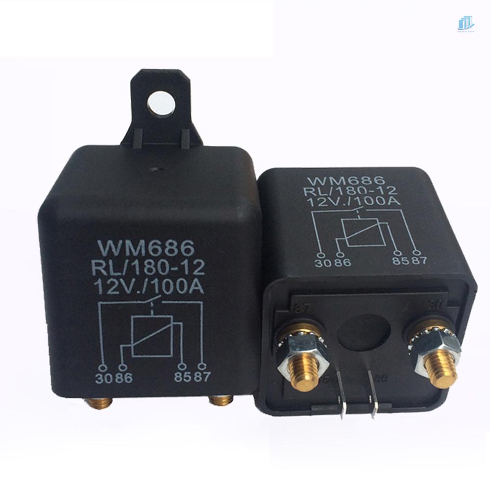 1 Rơ Le Khởi Động 4 Chấu 12VDC 100A AMP 2.4W Cho Xe Hơi Xe Tải