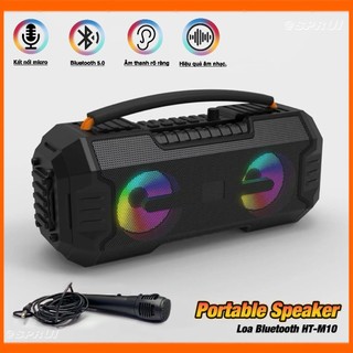 Loa bluetooth karaoke có dây bass mạnh loa siêu trầm công suất lớn loa bluetooth ngoài trời ht-m10