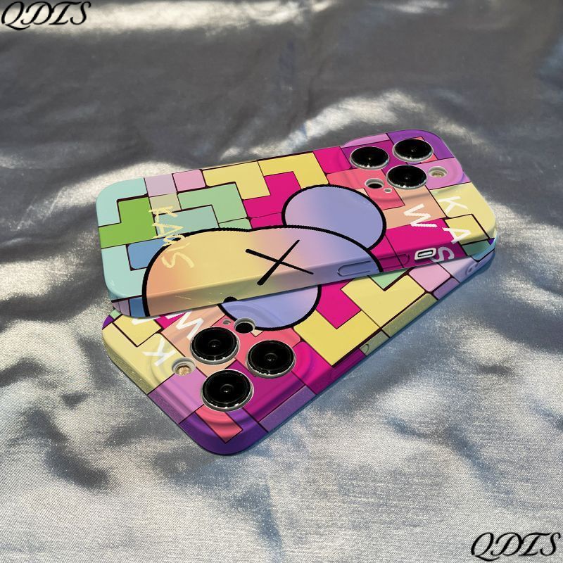 Ốp Điện Thoại Cứng Siêu Mỏng In Hình Gấu Kaws Phong Cách Đường Phố Cho Apple Iphone 13 78p Xsmaxmax 11 14 Pro IRIN