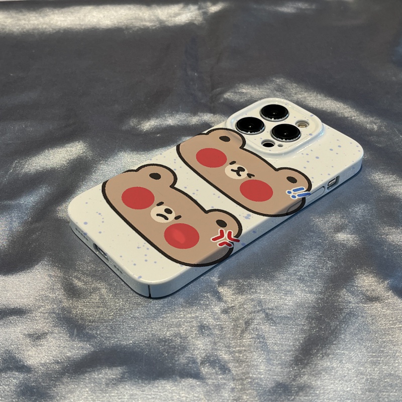 Ốp Điện Thoại Siêu Mỏng In Hình Gấu Hoạt Hình Vui Nhộn Cho Apple 14pro 78 12 Iphone13Max11 V86L