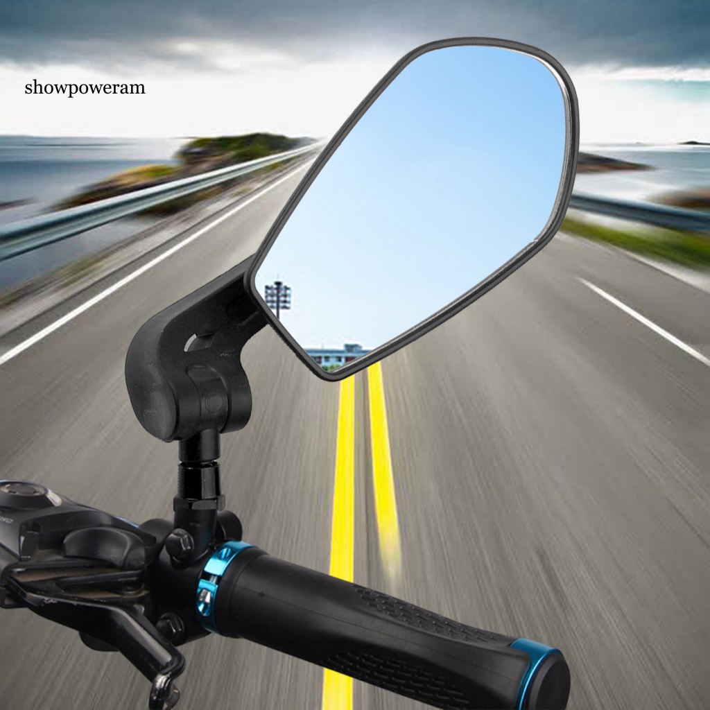 1 Cặp Gương Chiếu Hậu Xoay 360 Độ Màu Đen Gắn Tay Lái Xe Đạp
