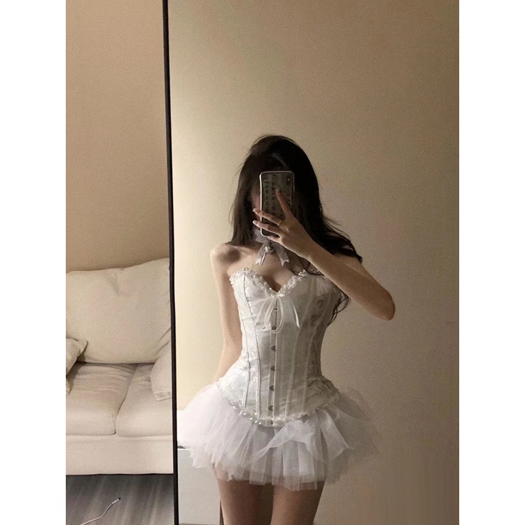 Bộ Áo Ống + Chân Váy Phồng Hai Mảnh Phong Cách Kho Báu Siêu Hot Đính Ngọc Trai Sang Trọng Thời Trang Mùa Hè Du Lịch Mùa Hè Cho Nữ