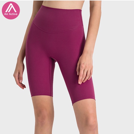 Quần short thể thao AirActive AS1 nâng hông dệt gân cạp cao thoải mái khi chạy bộ tập thể hình