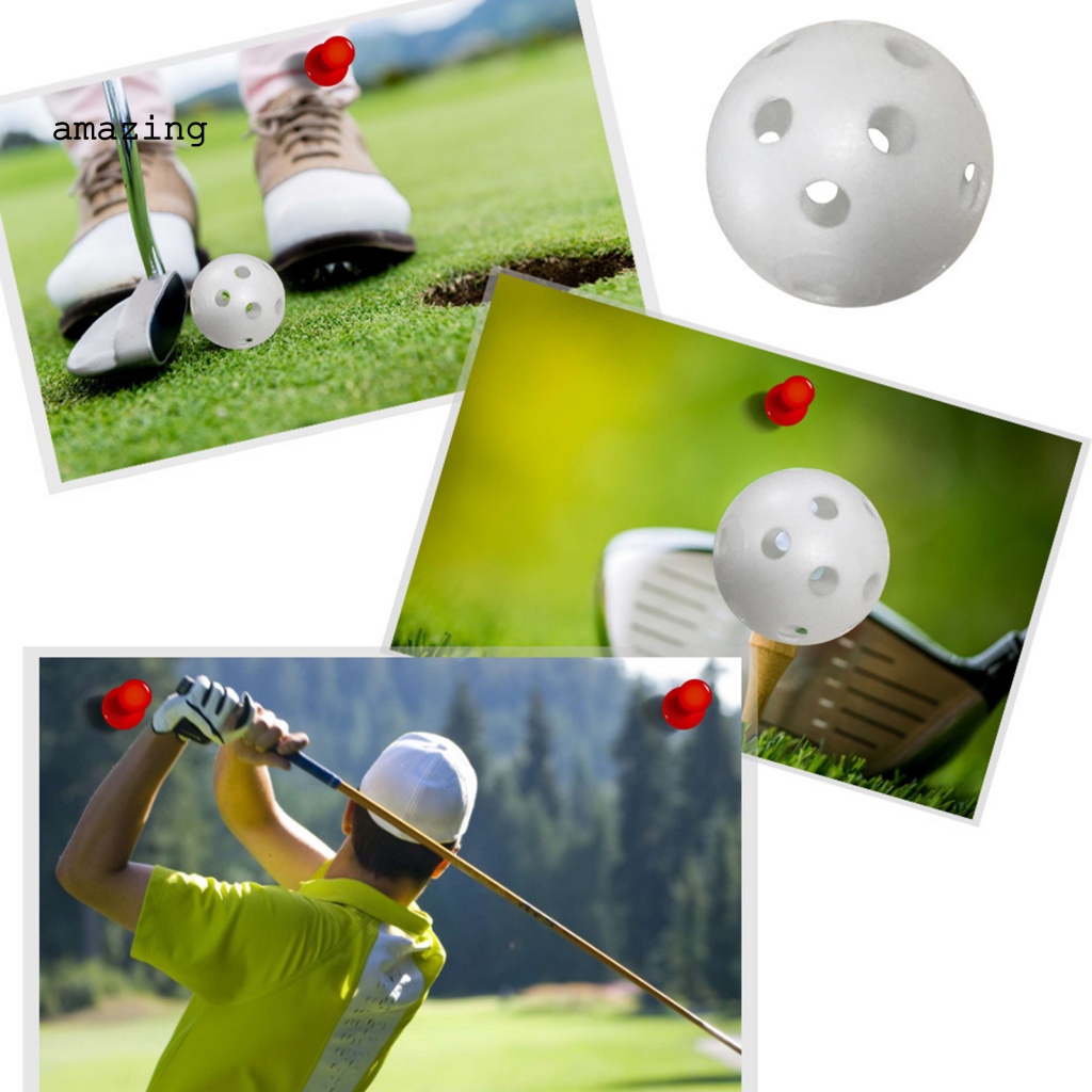 Bộ 10 Bóng Golf Nhựa Rỗng Thay Thế Bắt Mắt Dùng Trong Nhà
