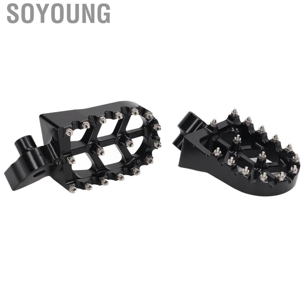 Soyoung Wide Foot Pegs CNC Aluminum Alloy Hardened Steel  Motorcycle Footrests for XR50R XR70R XR80R XR100R