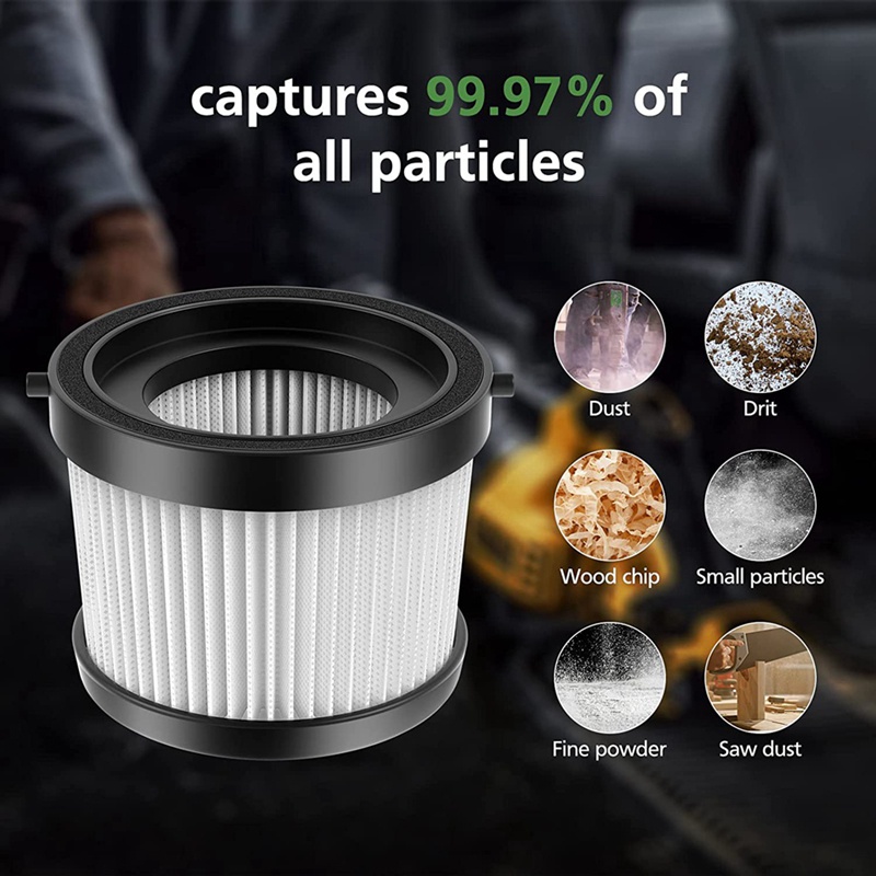 Bộ lọc thay thế bộ lọc HEPA 1 cái cho máy hút cầm tay không dây DEWALT DCV501HB 20V , với miếng đệm màu đen , Phần DCV5011H