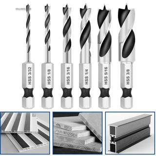 Drill Bit Drill Bit Set For Woodworking Hex Shank 3-Point Stubby Brand New