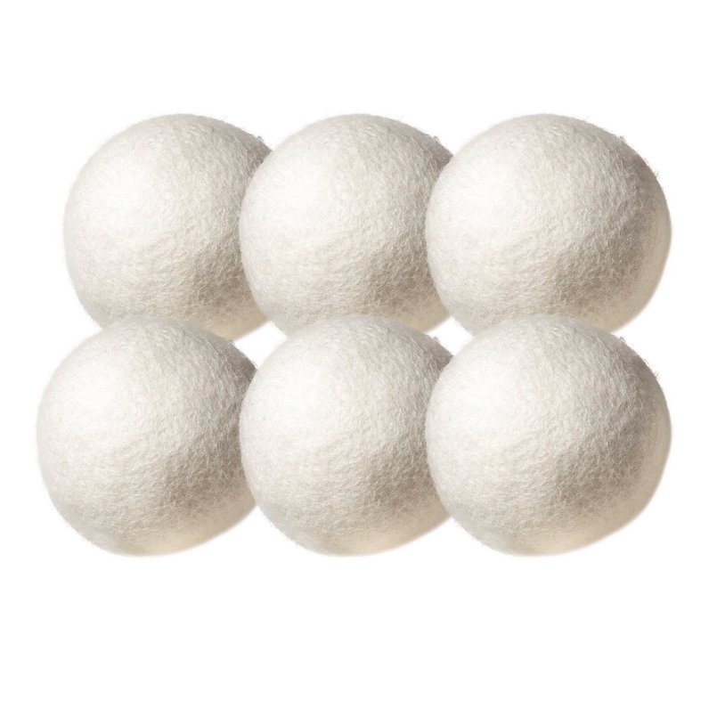 ⚡QKC⚡ 6PCS/SET Natural Reusable Laundry Clean Ball Practical Home Wool Dryer Balls