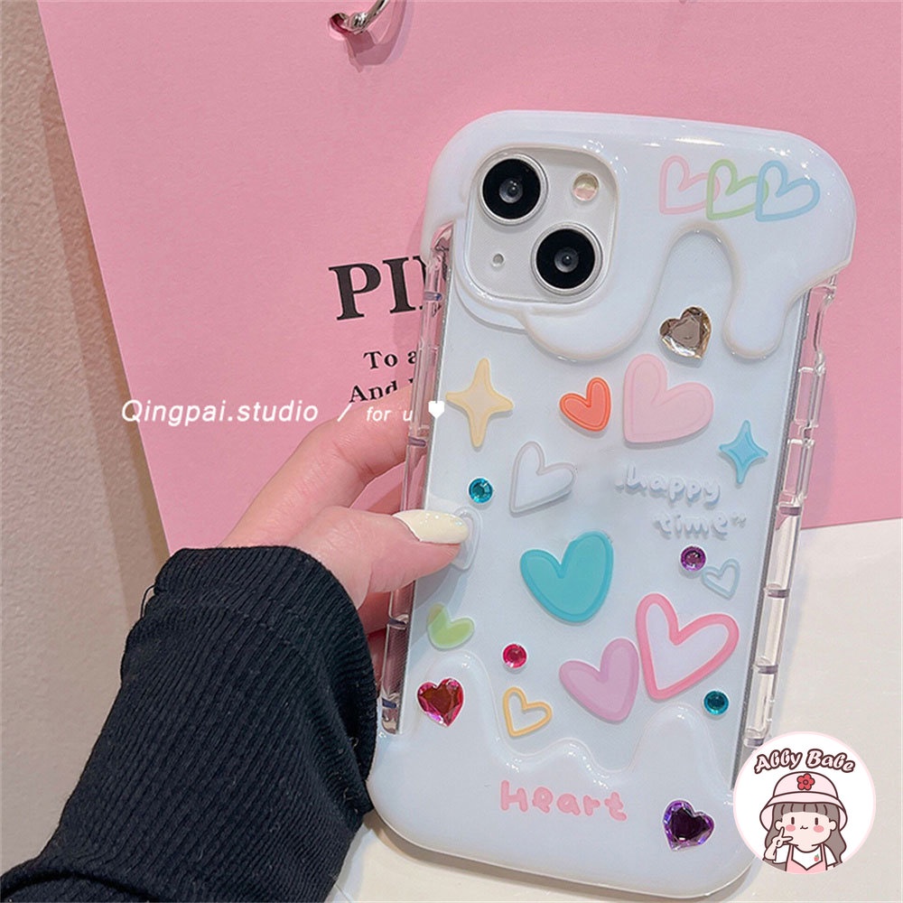 Ốp Điện Thoại TPU Mềm Chống Sốc Hình Trái Tim 3D Cho IPhone 14 Pro Max 11 12 11 Pro Max X XS 7Plus