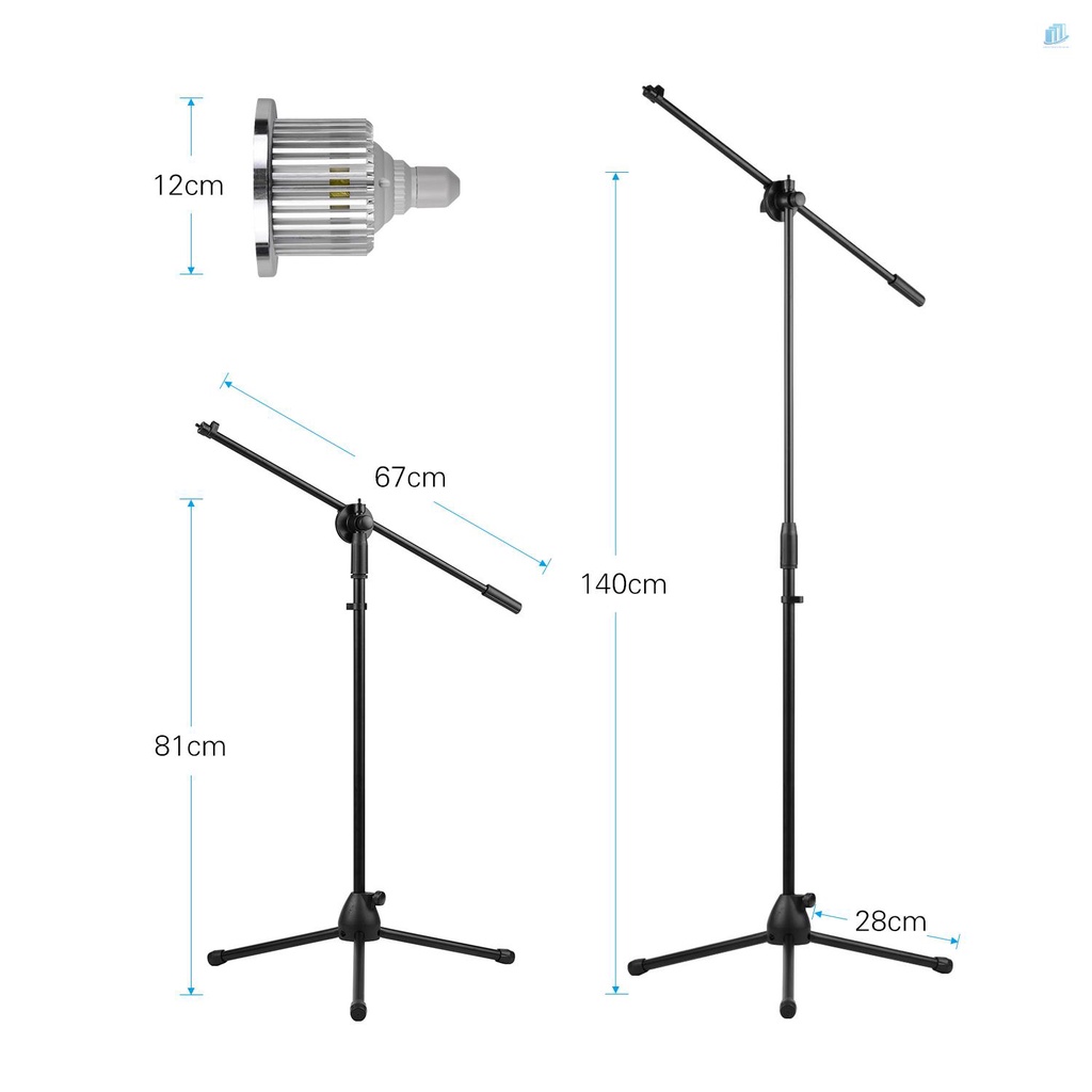 Bộ Giá Đỡ Đèn LED Chụp Ảnh Chuyên Nghiệp 140cm / 4.6ft Bằng Hợp Kim Nhôm Có Thể Điều Chỉnh Độ Cao