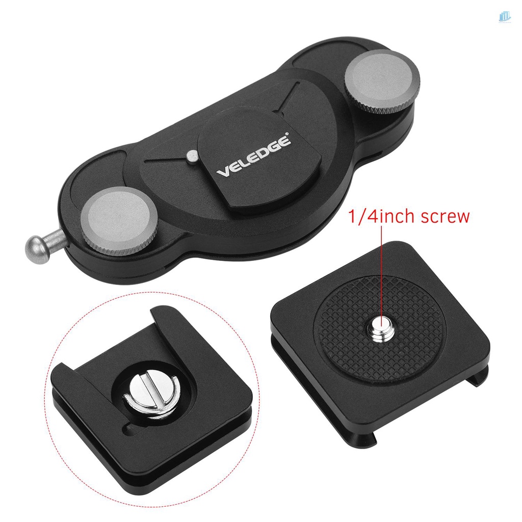 Khóa Kẹp Veledge Veledge Đeo Thắt Lưng Có Tấm Tháo Lắp Nhanh Cho Máy Ảnh DSLR