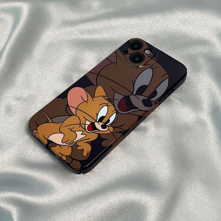 Ốp Điện Thoại Cứng Hình Mèo Và Chuột Cho iphone13mini814pro13 11max 13