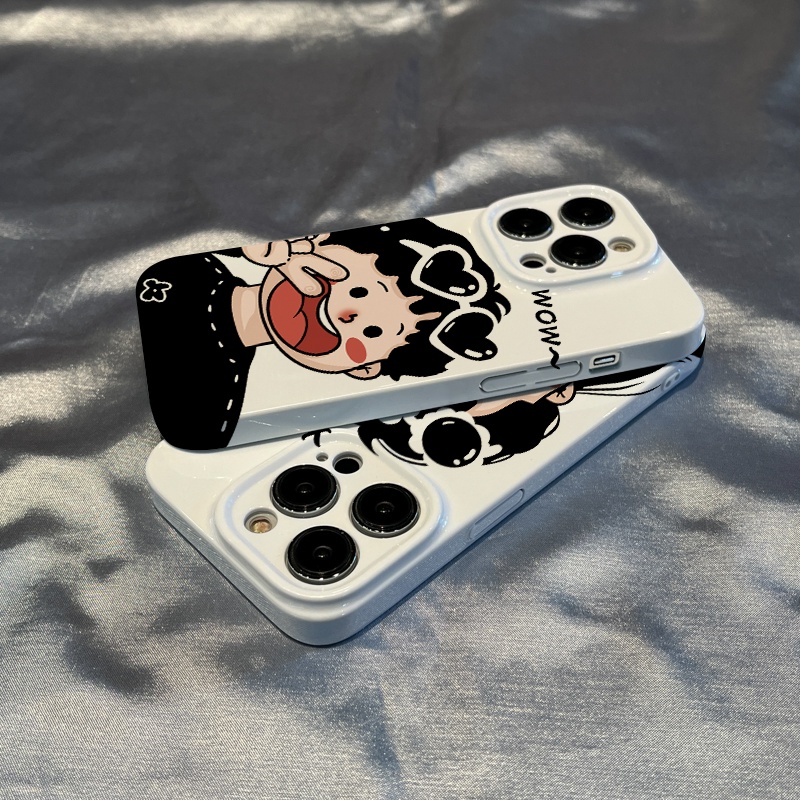 Ốp Điện Thoại Cứng Họa Tiết Happy Boy Độc Đáo Dễ Thương Cho iPhone14 xr12 promax813 / 11x / 14