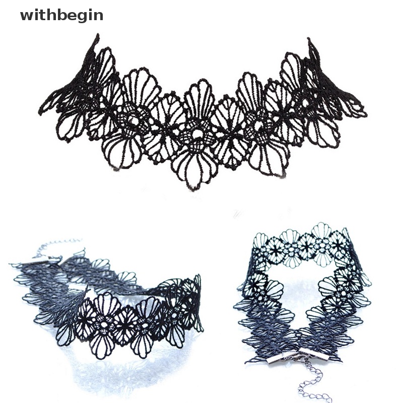 Vòng Cổ Choker Ren Màu Đen Phong Cách Cổ Điển