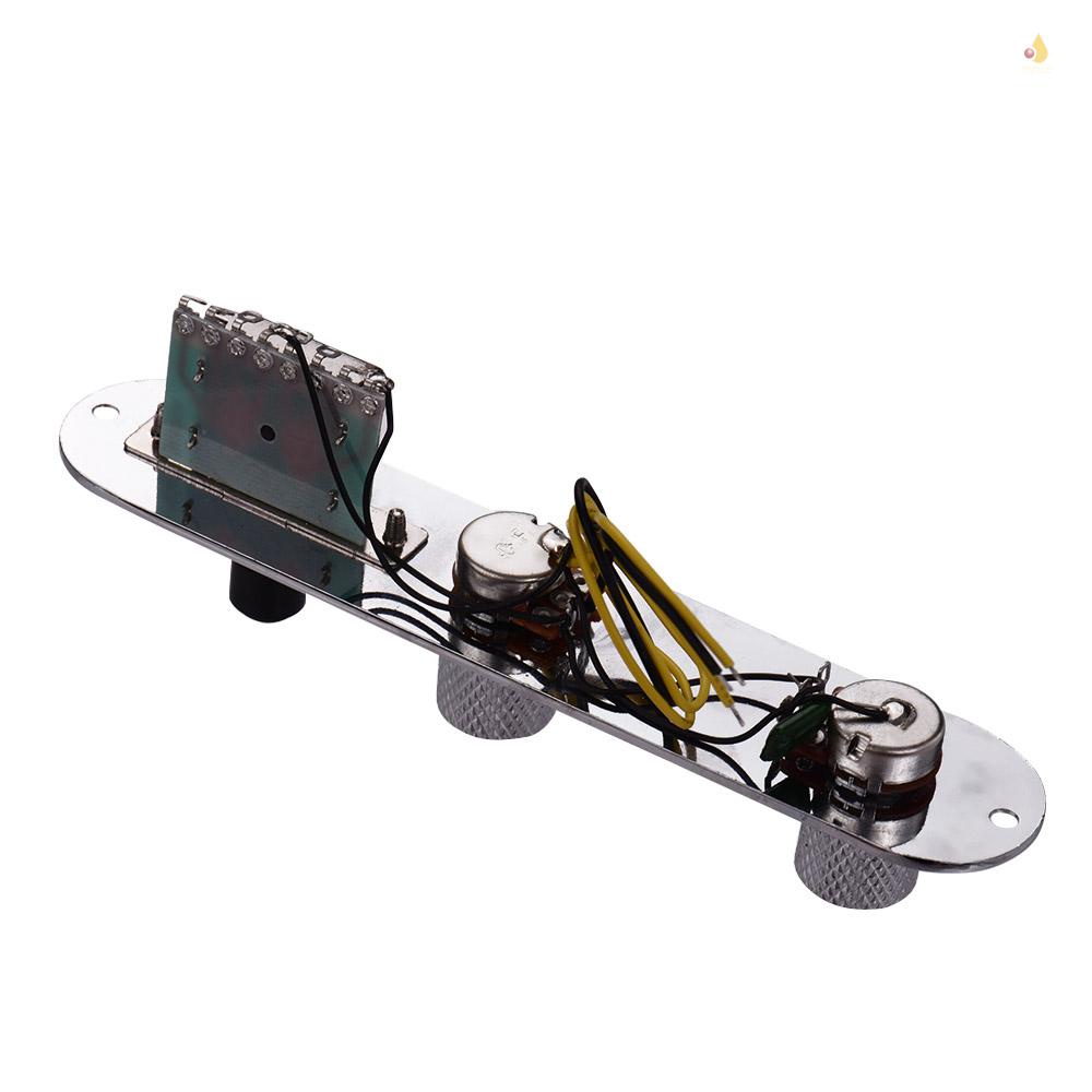 Bảng Điều Khiển + Núm Vặn Thay Thế Màu Bạc Cho Đàn Guitar