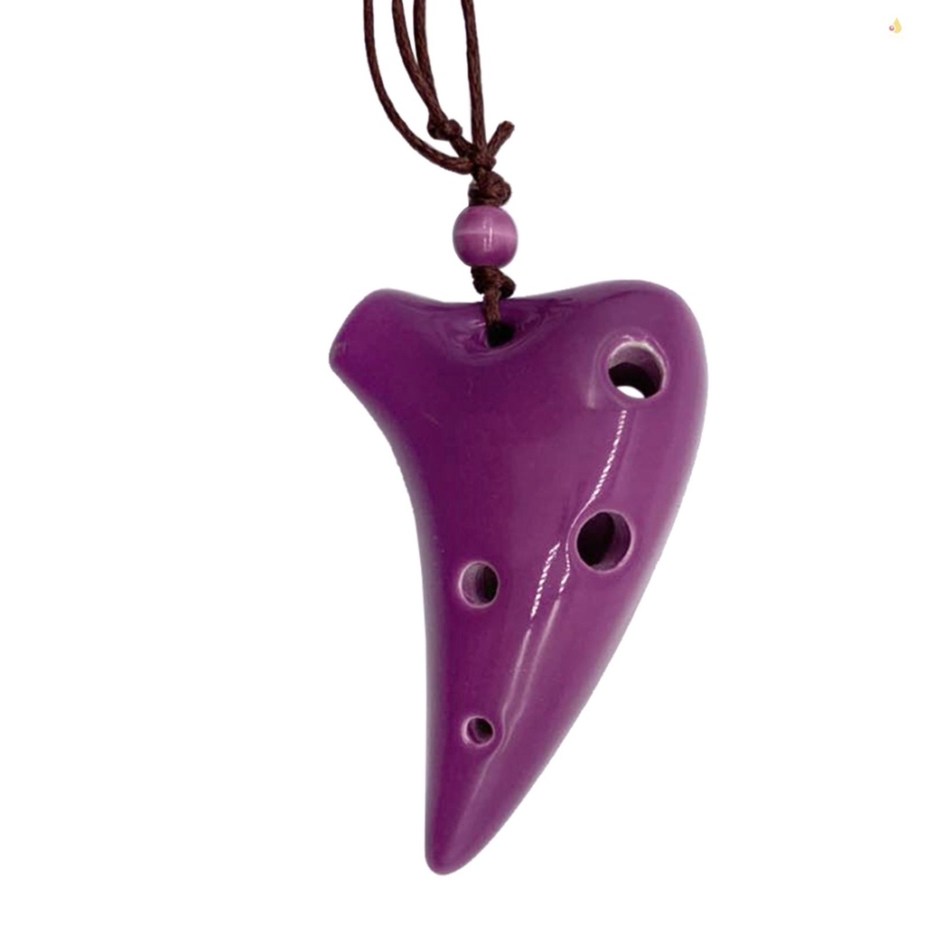 Nhạc Cụ Ocarina Alto Cầm Tay 6 Lỗ Bằng Gốm Có Dây Buộc Cho Người Mới Bắt Đầu